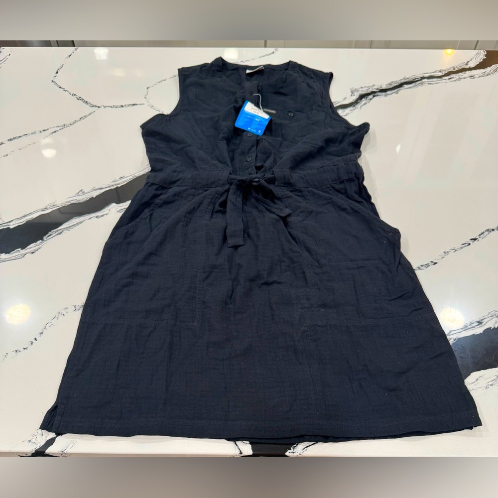 NWT COLUMBIA Womens Holly Hideaway Breezy Cotton Dress Hiking‎ Black - SIZE M
